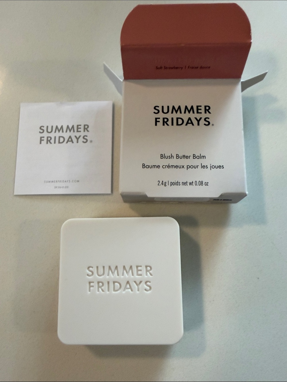Summer Fridays Blush Butter Balm in Soft Strawberry